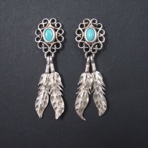 Long Sterling Silver Feather Earrings